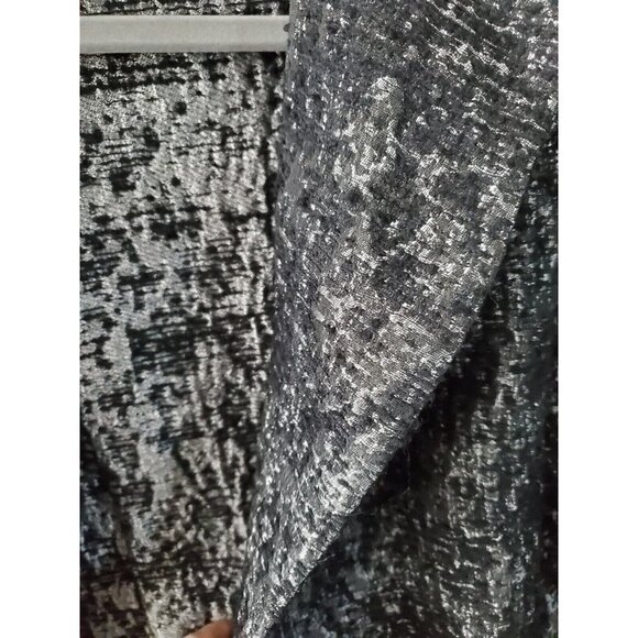 Eileen Fisher Metallic Jacquard Blazer Open Front Jacket In Size Large - Picture 6 of 7